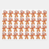 Moderne Custom Face Photo Gingerbread Xmas baby Inpakpapier Vel (Voorkant)