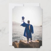 Moderne Custom foto Graduation Party Kaart (Achterkant)