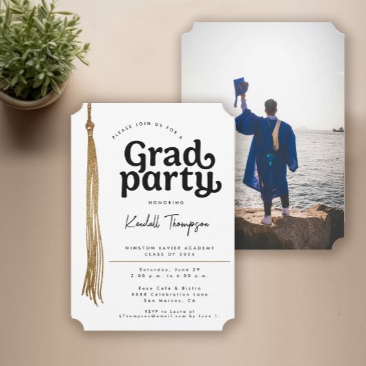 Moderne Custom foto Graduation Party Kaart
