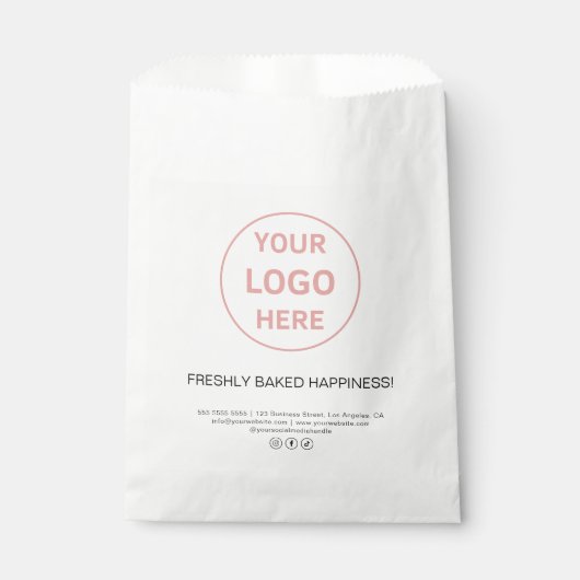 Moderne Custom Logo Bakery Paper Bag Bedankzakje (Voorkant)