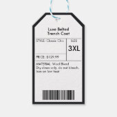 Moderne Custom Logo Barcode Retail Store Prijs Lab Cadeaulabel (Voorkant)