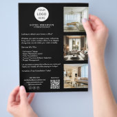 Moderne Custom Logo Black Professional Business Flyer (Hand)