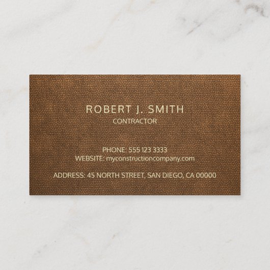 Moderne custom LOGO constructie professional Visitekaartje (Achterkant)