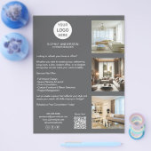 Moderne Custom Logo Grey Professional Business Flyer (Enkel)