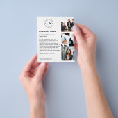 Moderne Custom Logo Photo White Business Flyer (Hand)