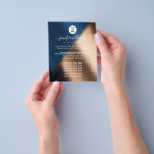 Moderne Custom Logo Promotionele Marineblauw Roos  Flyer (Hand)