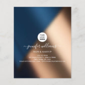 Moderne Custom Logo Promotionele Marineblauw Roos  Flyer (Achterkant)