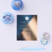 Moderne Custom Logo Promotionele Marineblauw Roos  Flyer (Enkel)