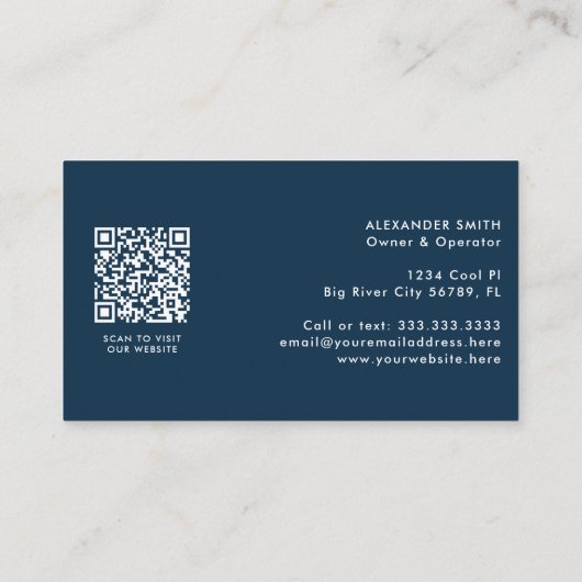 Moderne Custom Logo QR Code AC Heat HVAC Visitekaartje (Achterkant)