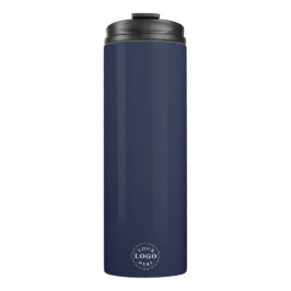 Moderne Custom Logo Tumbler in Clean Navy Design Thermosbeker