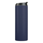 Moderne Custom Logo Tumbler in Clean Navy Design Thermosbeker (Gedraaid links)