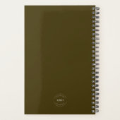 Moderne Custom Logo website Mocha Brown Branded Planner (Achterkant)