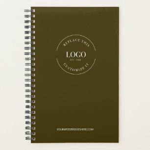 Moderne Custom Logo website Mocha Brown Branded Planner