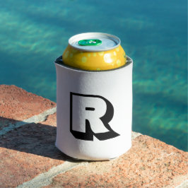 Moderne Custom Monogram Blok Typografie Blikjeskoeler