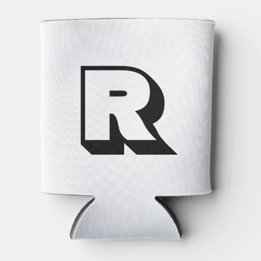 Moderne Custom Monogram Blok Typografie Blikjeskoeler (Voorkant)