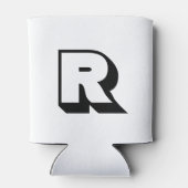 Moderne Custom Monogram Blok Typografie Blikjeskoeler (Achterkant)