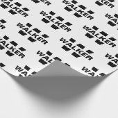 Moderne Custom Monogram Naam Zwart-wit Cadeaupapier (Hoek)