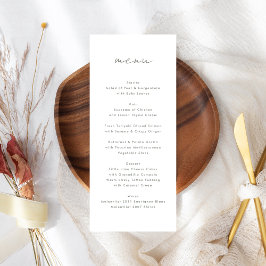 Moderne Custom Names White Sage Green Event Menu