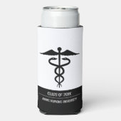 Moderne Custom Nurse Doctor Afstudeerfeest Seltzer Blikjeskoeler (Seltzer Achterkant)