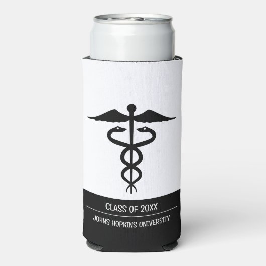 Moderne Custom Nurse Doctor Afstudeerfeest Seltzer Blikjeskoeler (Seltzer Achterkant)