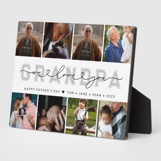 Moderne Custom OPA Vaderdag Fotocollage Fotoplaat (Zijkant)