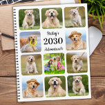 Moderne Custom Pet Dog 11 fotocollage elk jaar Planner<br><div class="desc">Aangepaste huisdier foto collage agenda planner voor uw beste vriend. Houd al uw honden afspraken, of het nu gaat om diergeneeskundige bezoeken, puppy speeldata, hondenverzorging, of training allemaal georganiseerd, elk huisdier verdient een gepersonaliseerde huisdier foto planner! Onze hond fotoplanner heeft 11 foto's om te personaliseren, naam en tekst. Design is...</div>