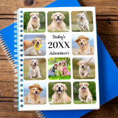 Moderne Custom Pet Dog 11 fotocollage elk jaar Planner