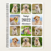 Moderne Custom Pet Dog 11 fotocollage elk jaar Planner (Voorkant)
