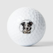 Moderne Custom Pet Dog Foto Golfballen (Voorkant)
