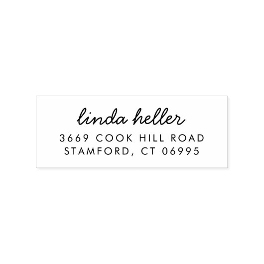 Moderne Custom Return Adresnaam Zelfinkt Rubberstempel (Afrduk)