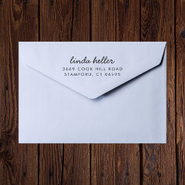 Moderne Custom Return Adresnaam Zelfinkt Rubberstempel