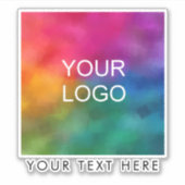 Moderne Custom Upload Business Logo Hier Laptop Sticker (Voorkant)