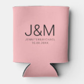 Moderne Custom Wedding Monogram Stijlvolle Sjabloo Blikjeskoeler (Voorkant)