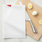 Moderne Cute Aangepaste Lachende Sneeuwman gezicht Theedoek (Quarter Fold)
