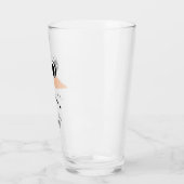 Moderne Cute Aangepaste Sneeuwman gezicht glas (Links)