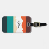 Moderne Cute Abstract Retro Vector Lettertype Bagagelabel (Voorkant horizontaal)