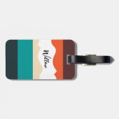 Moderne Cute Abstract Retro Vector Lettertype Bagagelabel (Achterkant horizontaal)
