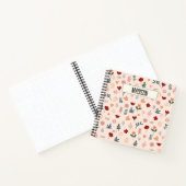 Moderne Cute Aesthetic Flower Pattern Notitieboek (Binnen)