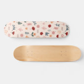 Moderne Cute Aesthetic Flower Pattern Persoonlijk Skateboard (Horizontaal)