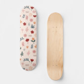 Moderne Cute Aesthetic Flower Pattern Persoonlijk Skateboard (Voorkant)