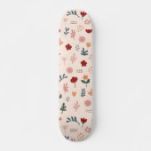 Moderne Cute Aesthetic Flower Pattern Persoonlijk Skateboard (Voorkant)