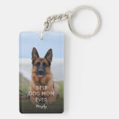 Moderne Cute Beste Hond Moeder Ooit Gepersonalisee Sleutelhanger (achterkant)