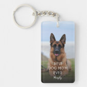 Moderne Cute Beste Hond Moeder Ooit Gepersonalisee Sleutelhanger (Voorkant)