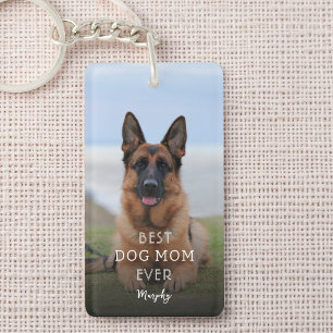 Moderne Cute Beste Hond Moeder Ooit Gepersonalisee Sleutelhanger