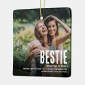 Moderne Cute BESTIE Definition 2 Kerstmis Keramisch Ornament (Links)