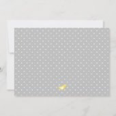Moderne Cute Bird Baby Shower-uitvindingen Kaart (Achterkant)