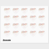 Moderne Cute Bloemige Baby Meisje Shower Hart Stic Sticker (Vel)
