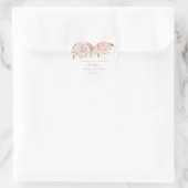 Moderne Cute Bloemige Baby Meisje Shower Hart Stic Sticker (Tas)