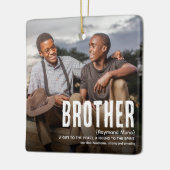 Moderne Cute BROTHER Definition 2 Foto Kerstmis Keramisch Ornament (Links)