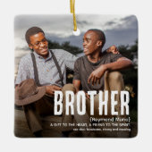 Moderne Cute BROTHER Definition 2 Foto Kerstmis Keramisch Ornament (Voorkant)